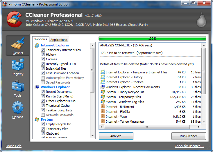 ccleaner download gratis italiano windows 7